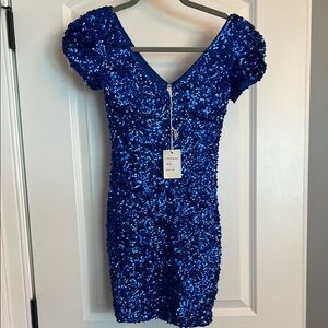 NWT Raga Blue Sequin Dress